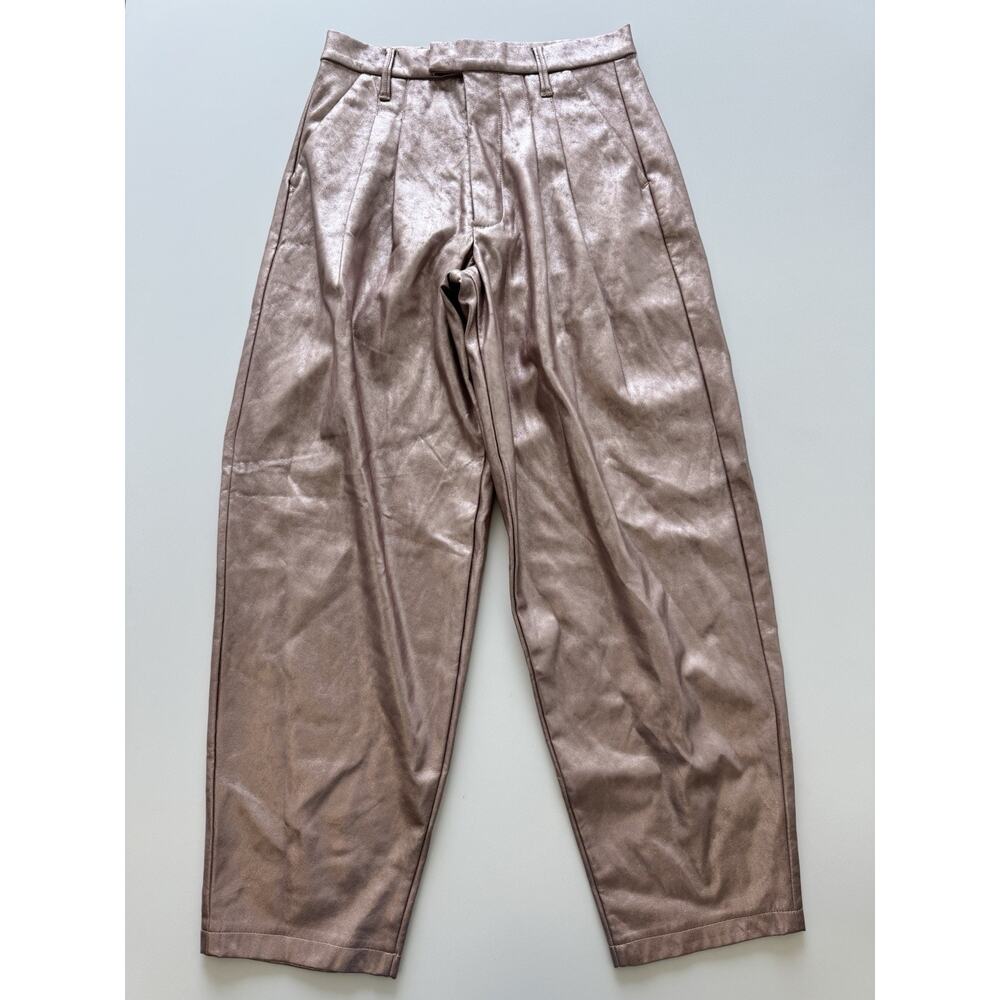 Mother The Pleated Metallic Pink Starlet Pants size 27
